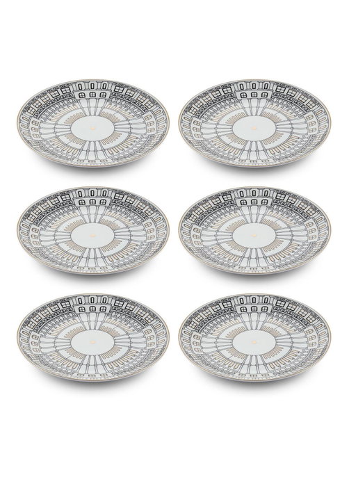 Hermia DNR0079 Set de Platos de Postre Multicolor de Porcelana (6 Piezas) Fabricados con 100% Porcelana Hermia DNR0079 Set de Platos de Postre Multicolor de Porcelana (6 Piezas) Fabricados con 100% Porcelana